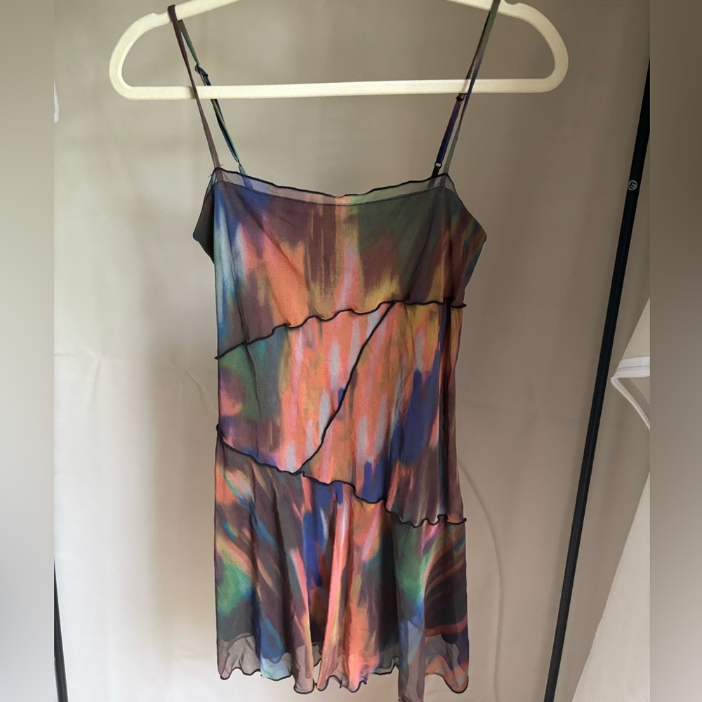 Urban Outfitters Black Dress with Multicolor Trim